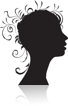 美麗女人；頭部輪廓