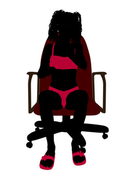 女青少年泳裝剪影