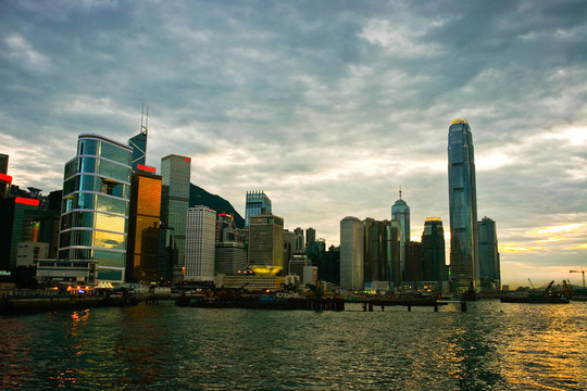 在香港日落