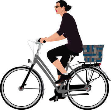 騎自行車的女人