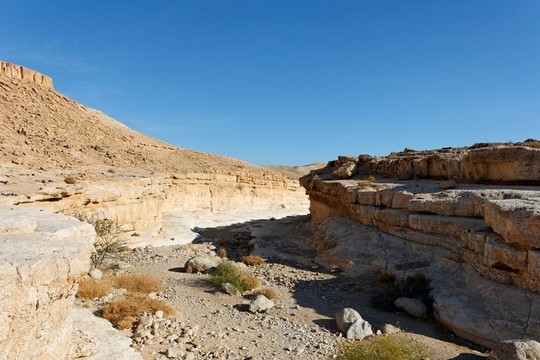 中東巖石沙漠中的Canyon