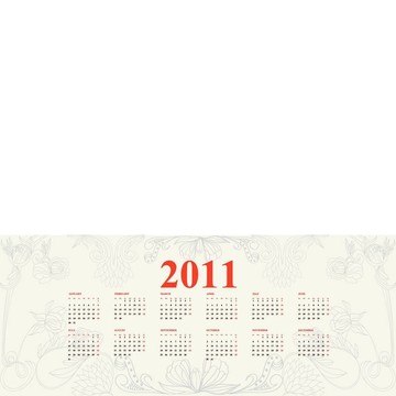老式日歷2011