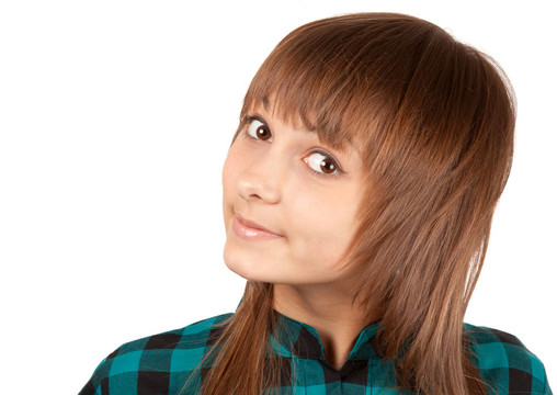 年輕漂亮女孩的畫像