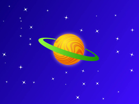 藍(lán)天和白色的橙色星球