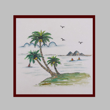 簡(jiǎn)筆畫(huà)海濱風(fēng)景