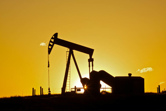 在森塞特石油pumpjack
