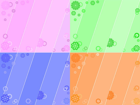 五顏六色的花朵