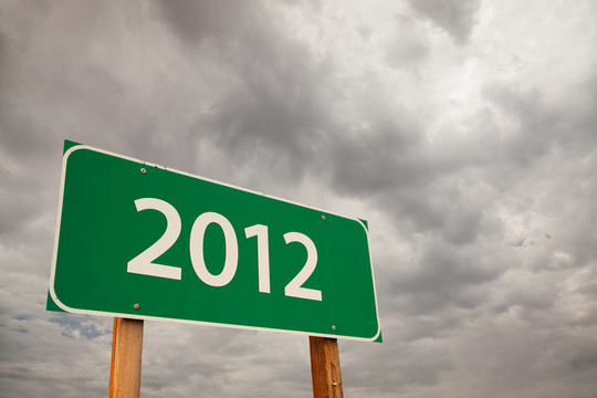 2012綠色道路標(biāo)志風(fēng)暴云