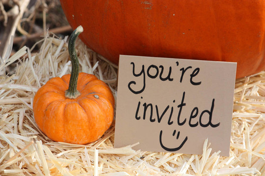 你被邀請Pumpkin Sign