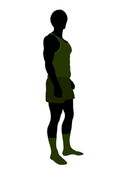 美國(guó)黑人男性內(nèi)衣模特剪影
