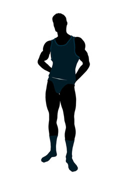 男性?xún)?nèi)衣模特剪影