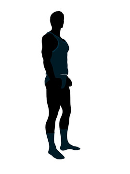 男性?xún)?nèi)衣模特剪影