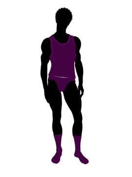 美國黑人男性內(nèi)衣模特剪影