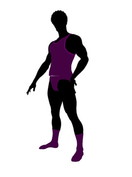 美國黑人男性內(nèi)衣模特剪影