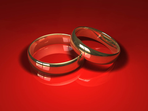 紅色結(jié)婚戒指