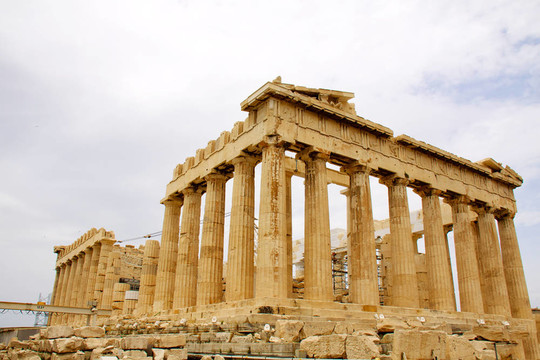 帕特農(nóng)神廟在雅典Akropolis；希臘；