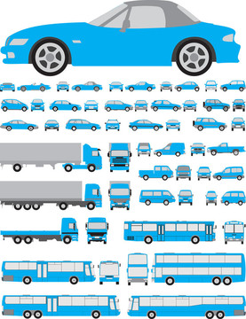 汽車組的剪影