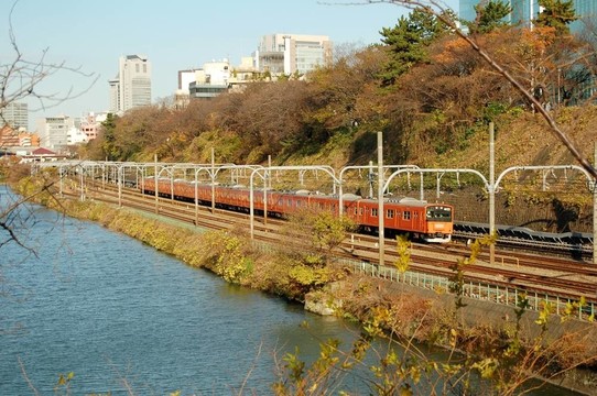 乘湖心島在東京的火車