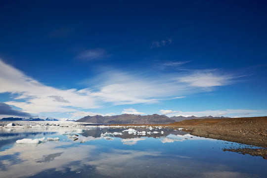 Jokulsarlon Glacial Lagoon；Vatnajokull；冰島