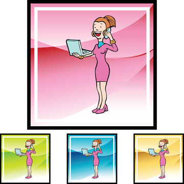 女孩聊天