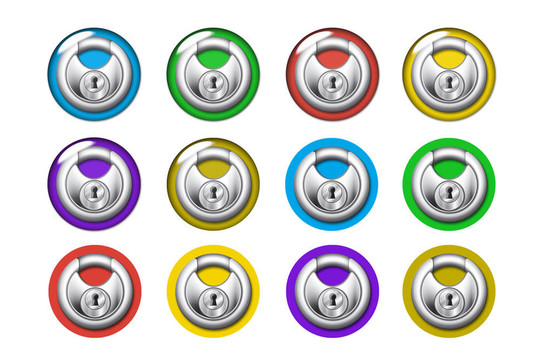 安全墊鎖Glass Button