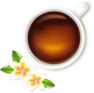 用雞蛋茶插畫杯