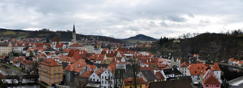 全景Cesky Krumlov
