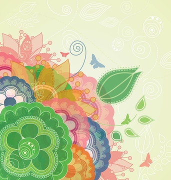 現(xiàn)代花卉背景