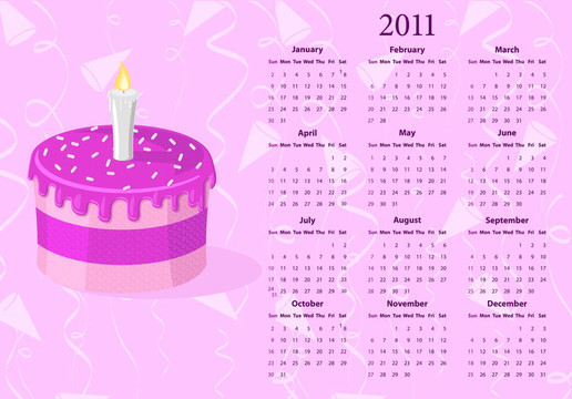 美國日歷2011