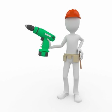具有無線鉆的3D人工人
