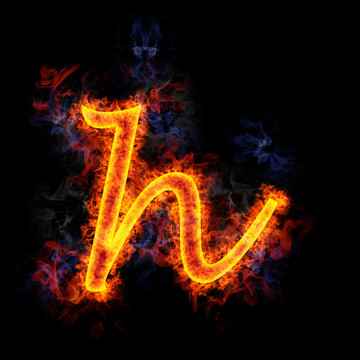 火熱的字母H.