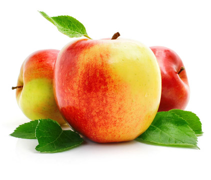 綠葉紅蘋(píng)果果實(shí)