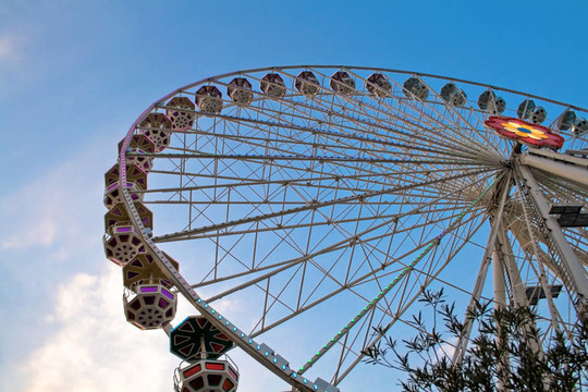 巨大的摩天輪在Prater