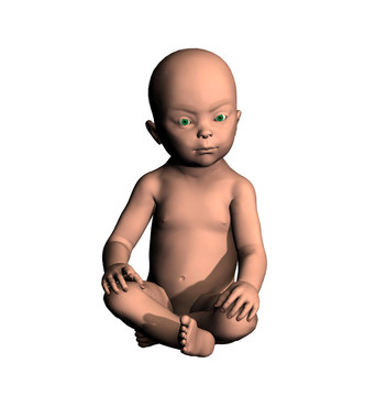 坐在嬰兒