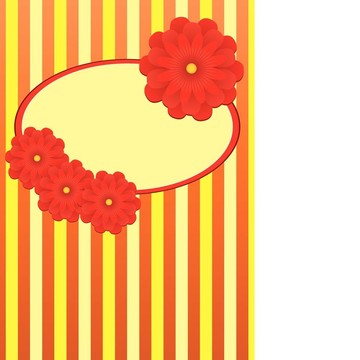 背景與框架和花；第1部分；插圖