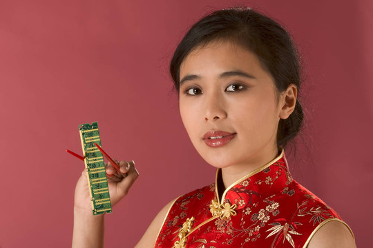 亞洲高科技的女孩