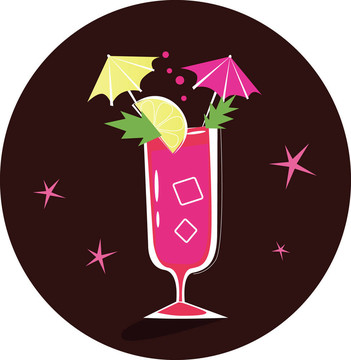 雞尾酒插圖：Bloody Mary