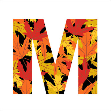秋葉字體；字母M