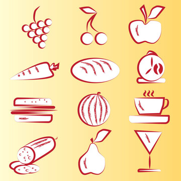 紅色食品圖標(biāo)1