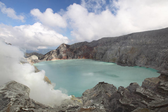 Ijen火山的火山口