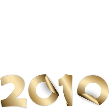 2010制成的金色貼紙