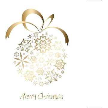 由金色雪花制成的圣誕球