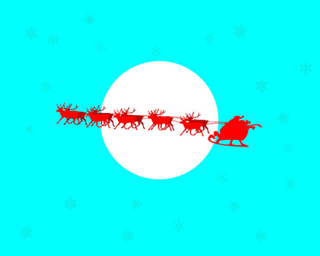 Santa Claus reind紅色的身影