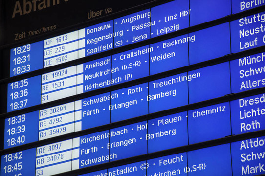 在deuts火車站時刻表