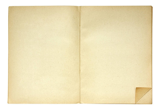 折疊頁角的開放式書