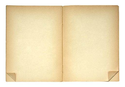 折疊頁角的開放式書