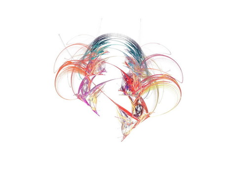 白色背景下的數字分形