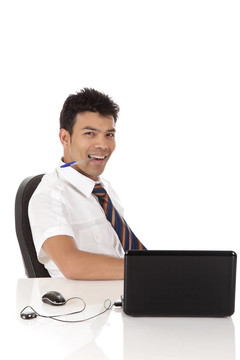 Young Nepalase的商人