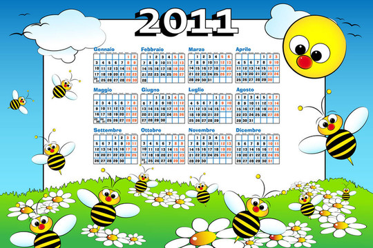 2011意大利日歷與蜜蜂