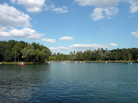 城市公園的夏天